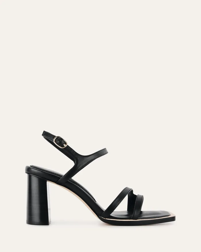 Casey high heel sandal black leather Women HIGH SANDALS jomercer