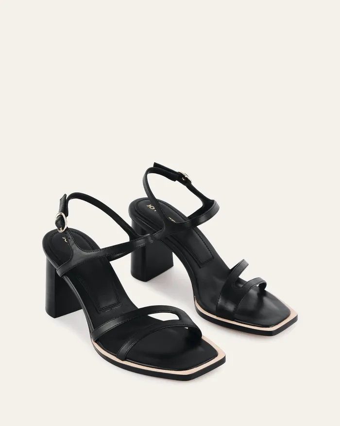 Casey high heel sandal black leather Women HIGH SANDALS jomercer Casey high heel sandal black leather Women HIGH SANDALS jomercer