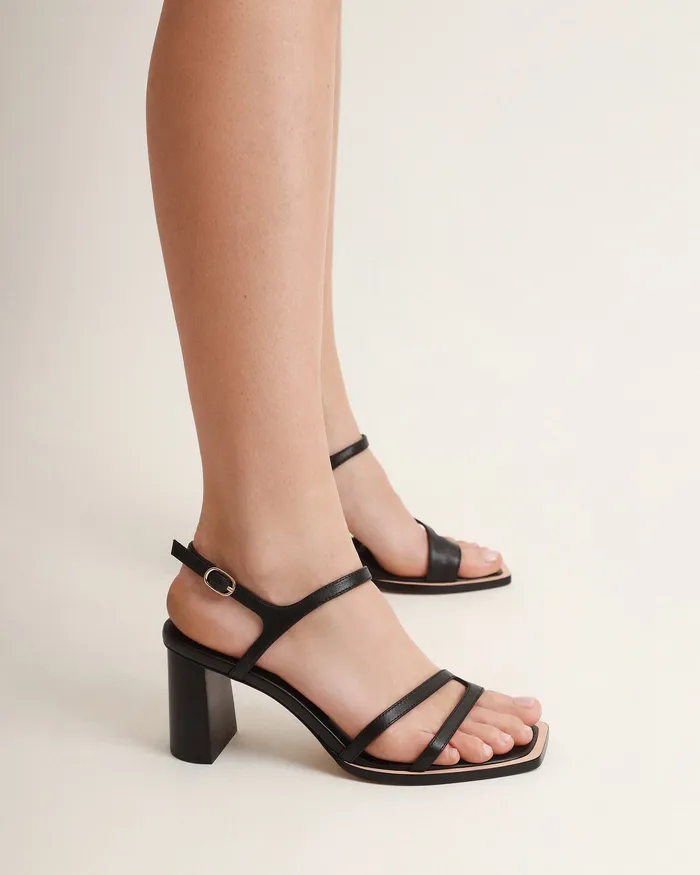 Casey high heel sandal black leather Women HIGH SANDALS jomercer Casey high heel sandal black leather Women HIGH SANDALS jomercer