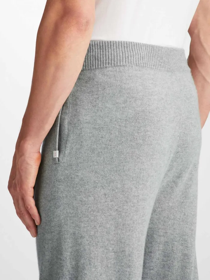 Cashmere Trousers Men Derek Rose Track Pants Finley Cashmere Silver