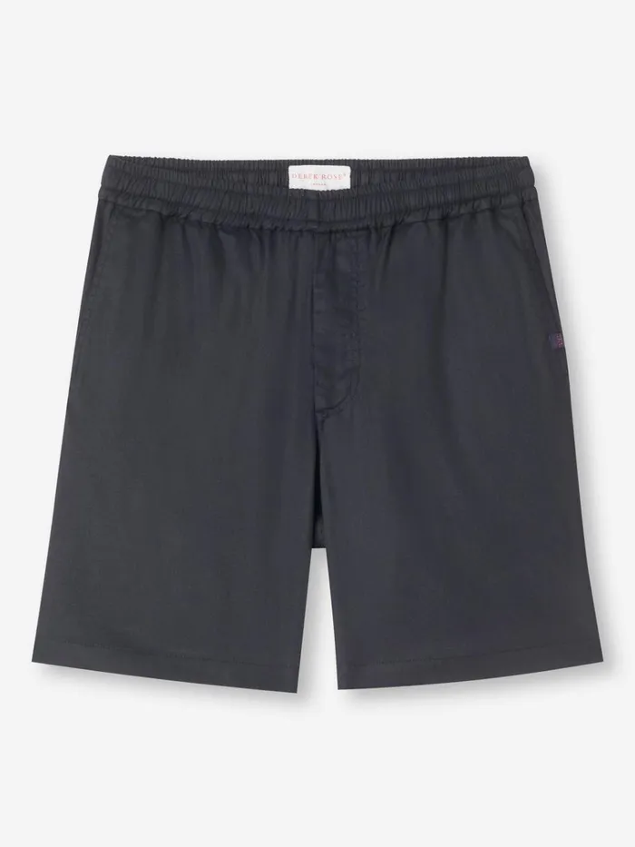 Casual Shorts Men Derek Rose Shorts Harris Lyocell Cotton Navy