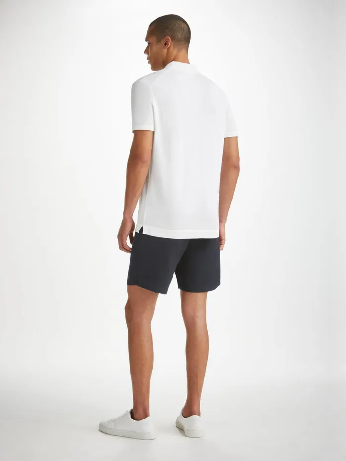 Casual Shorts Men Derek Rose Shorts Harris Lyocell Cotton Navy