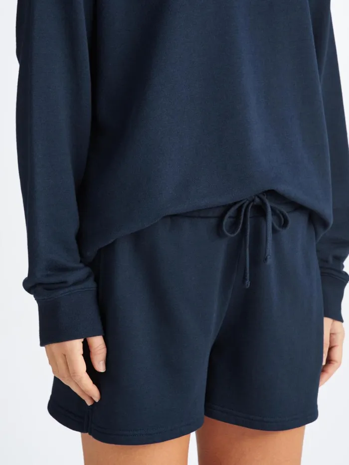 Casual Shorts Women Derek Rose Sweat Shorts Quinn Cotton Modal Navy