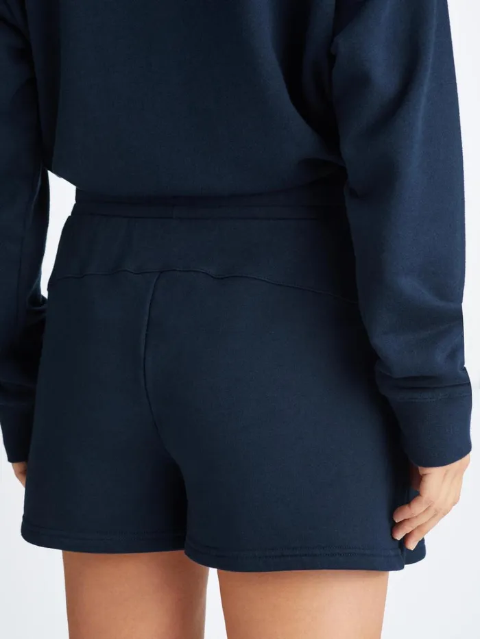 Casual Shorts Women Derek Rose Sweat Shorts Quinn Cotton Modal Navy