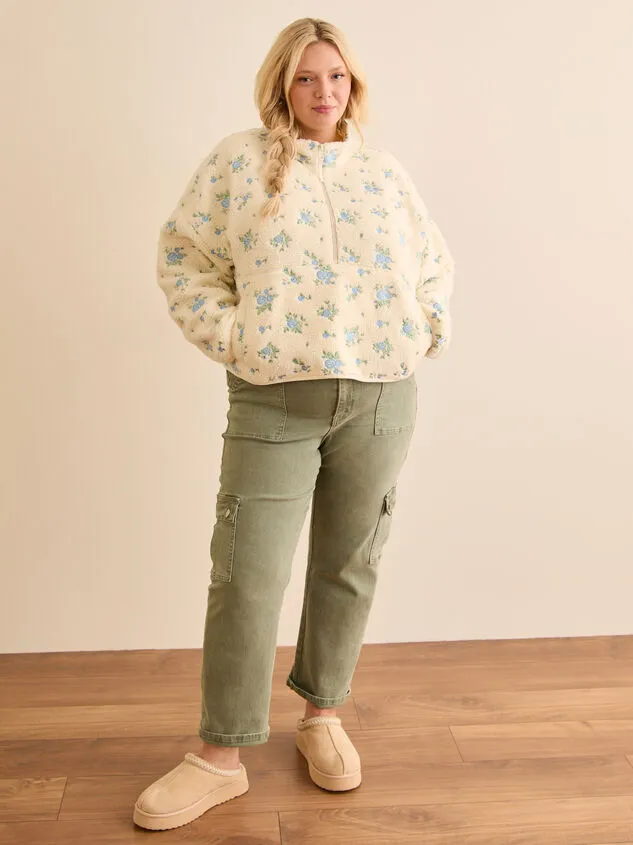 Cele Embroidered Floral Sherpa Jacket Ivoryblue Women Altar039d State Jackets Cele Embroidered Floral Sherpa Jacket Ivoryblue Women Altar039d State Jackets
