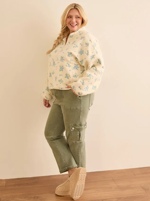 Cele Embroidered Floral Sherpa Jacket Ivoryblue Women Altar039d State Jackets Cele Embroidered Floral Sherpa Jacket Ivoryblue Women Altar039d State Jackets