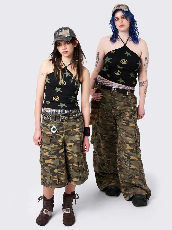 Celestial Swirl Beaded Halter Top Women Minga London Tops and TShirts