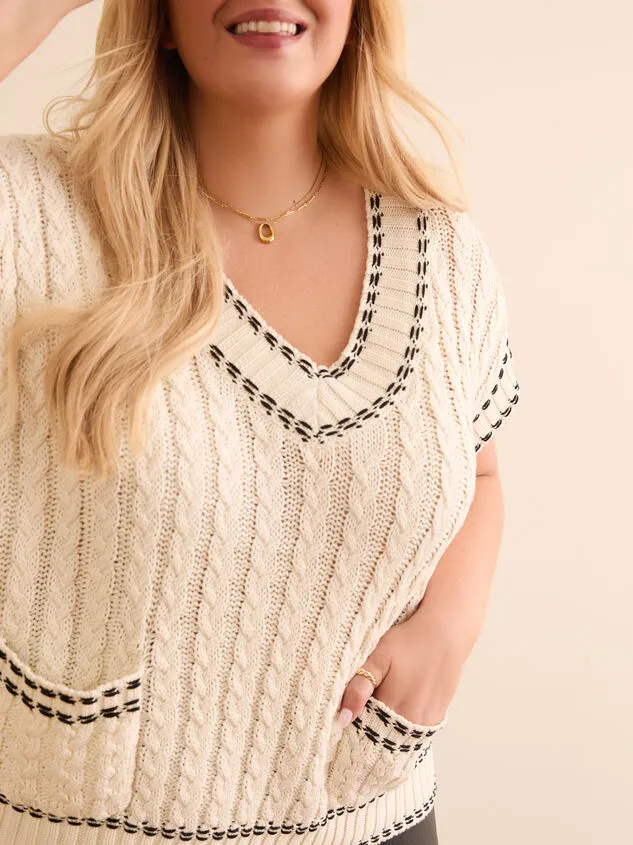 Charlie Pocket Sweater Vest Ivoryblack Women Altar039d State Sweaters Cardigans Charlie Pocket Sweater Vest Ivoryblack Women Altar039d State Sweaters Cardigans