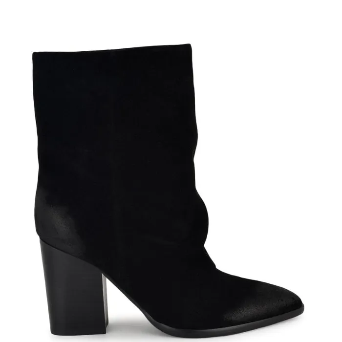 Chaye Slouch Booties Black Suede Women Nine West Boots and Booties