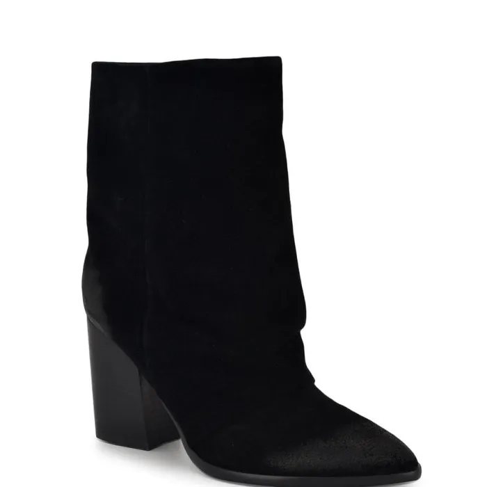 Chaye Slouch Booties Black Suede Women Nine West Boots and Booties Chaye Slouch Booties Black Suede Women Nine West Boots and Booties