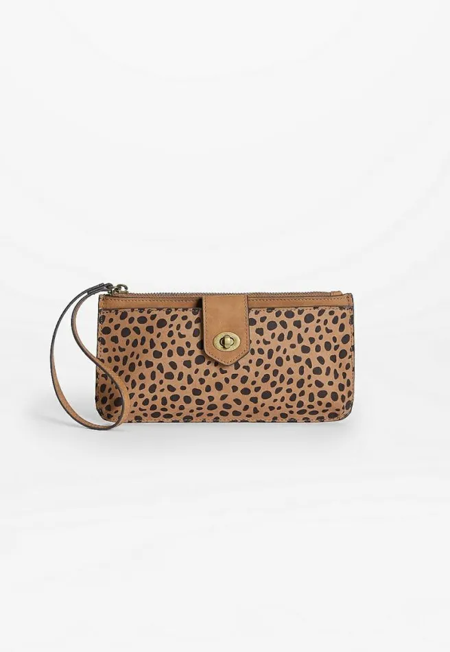 Cheetah Print Turn Lock Wristlet Women Maurices Bags