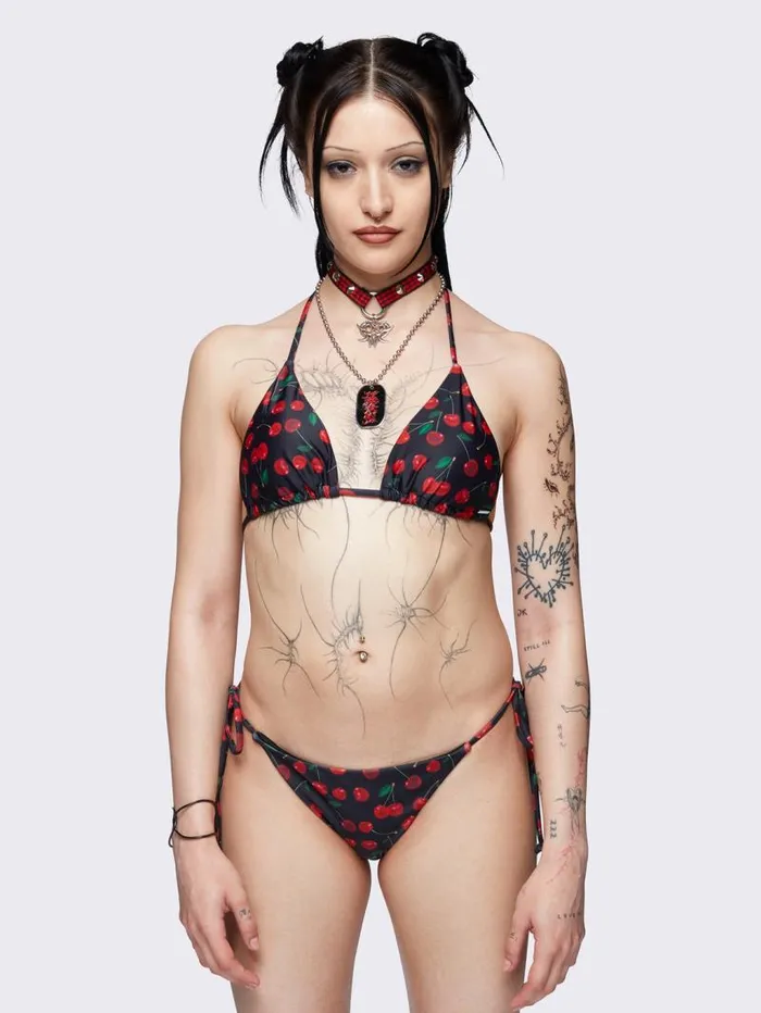 Cherry Bomb Triangle Bikini Top Women Minga London Swimwear