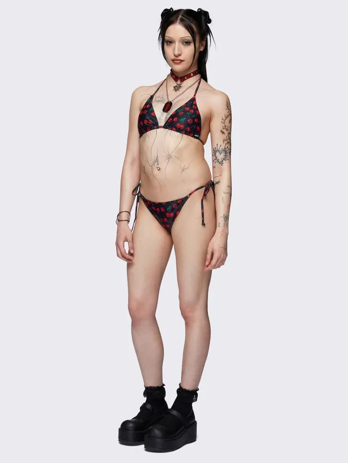 Cherry Bomb Triangle Bikini Top Women Minga London Swimwear