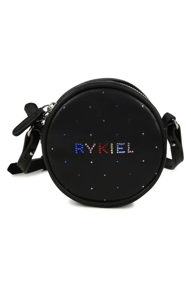 Children Shoulder Bag With Rhinestones Black Black Sonia Rykiel Children