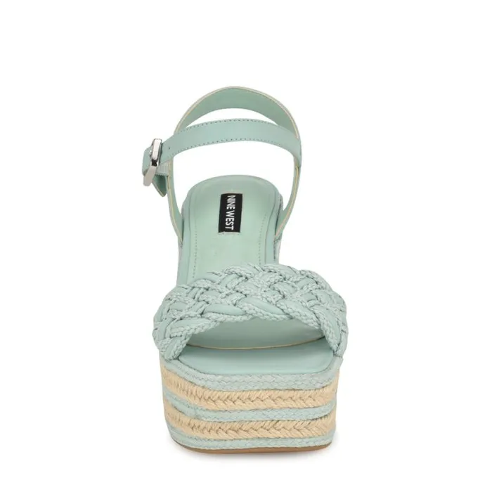 Cinka Woven Platform Sandals Mint Green Women Nine West Sandals Cinka Woven Platform Sandals Mint Green Women Nine West Sandals