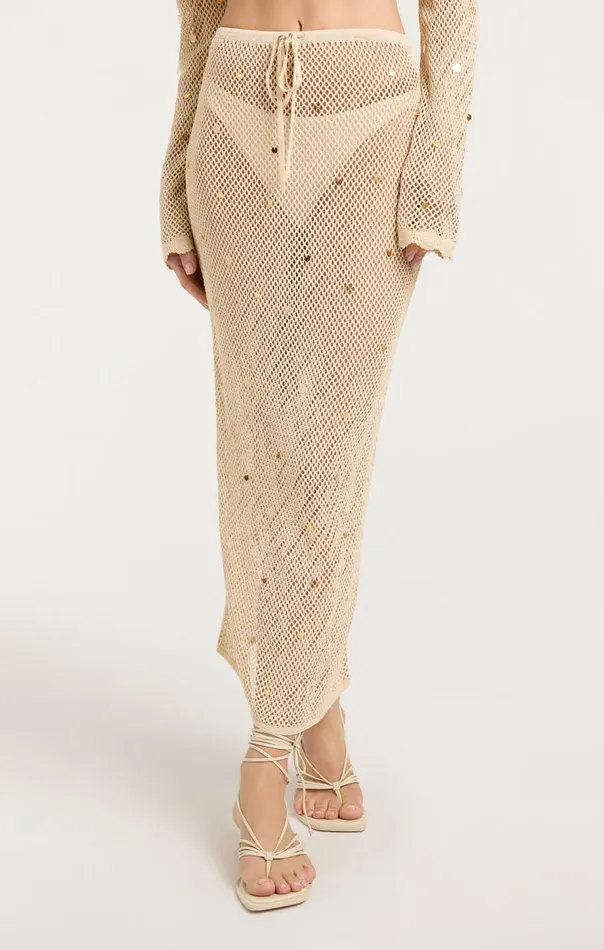 Cinq Sept Briar Skirt Naturalgold Women Coverups
