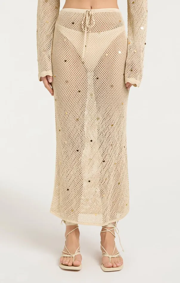 Cinq Sept Briar Skirt Naturalgold Women Coverups