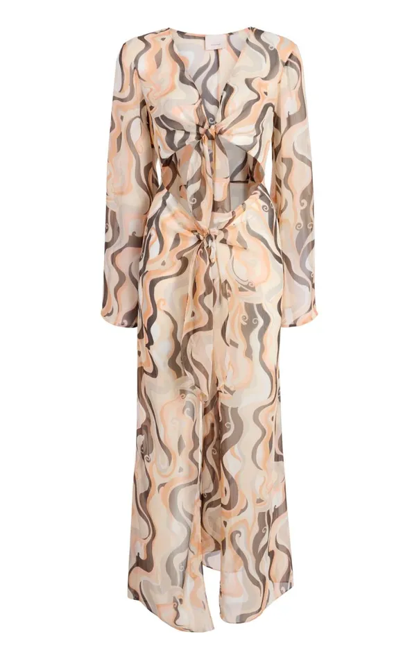 Cinq Sept Canyon Swirl Talita Coverup Naturalmulti Women Coverups