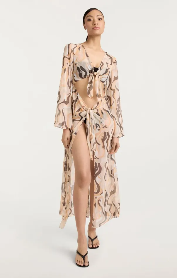 Cinq Sept Canyon Swirl Talita Coverup Naturalmulti Women Coverups
