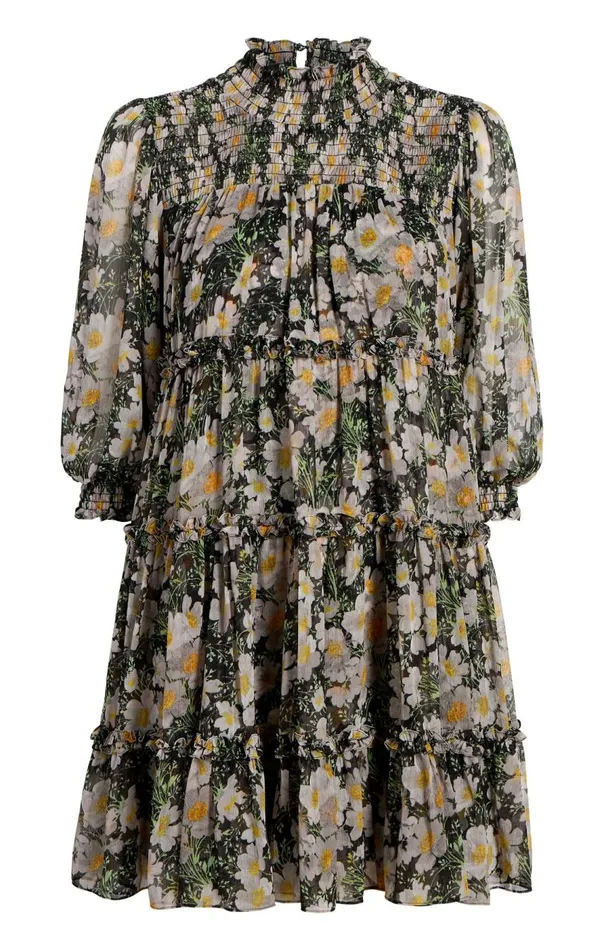 Cinq Sept Cosmo Flowers Olive Dress Blacklondonfog Women Mini