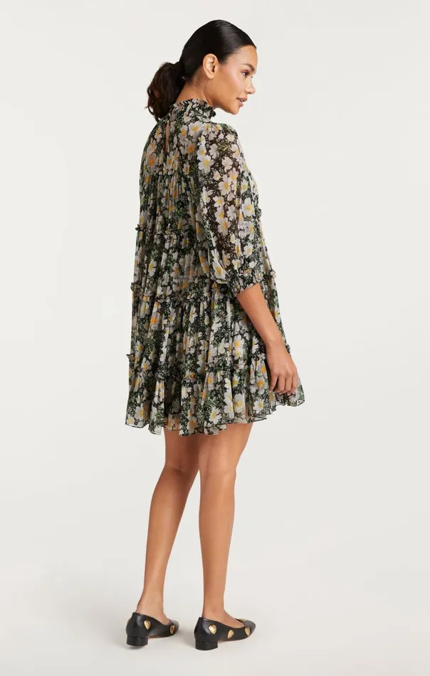 Cinq Sept Cosmo Flowers Olive Dress Blacklondonfog Women Mini