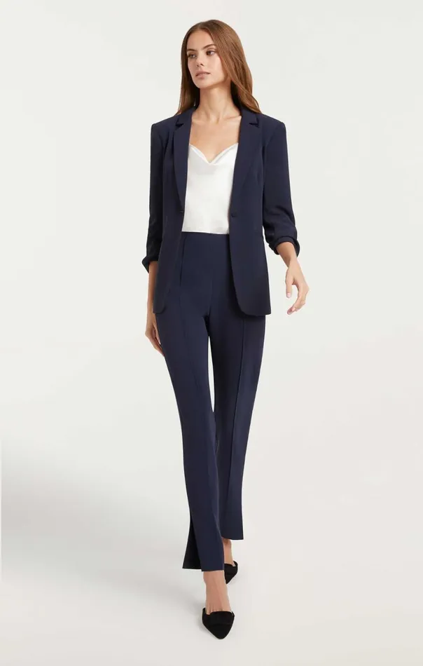Cinq Sept Crepe Khloe Blazer Navy Women Jackets