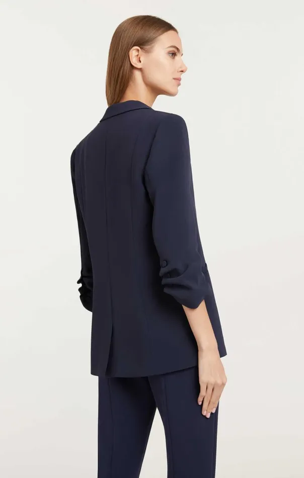 Cinq Sept Crepe Khloe Blazer Navy Women Jackets