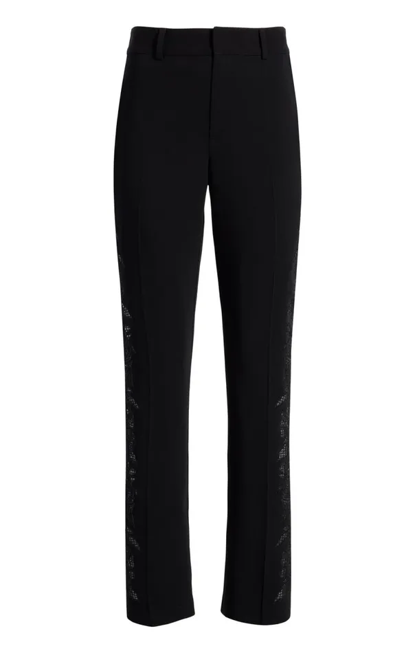 Cinq Sept Cutout Paisley Embellished Kerry Pant Black Women Pants