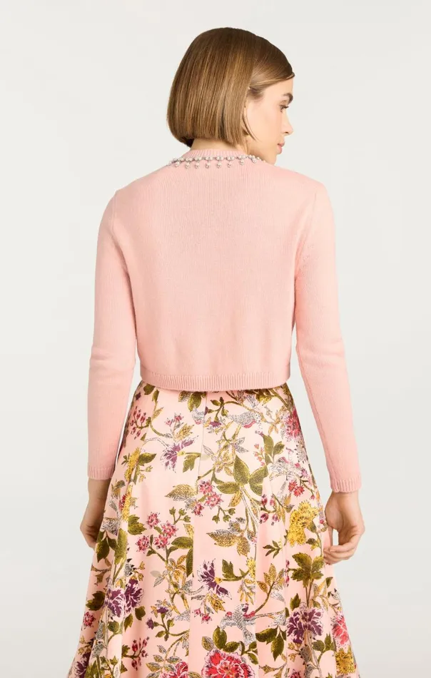 Cinq Sept Isolde Embroidered Cardigan Softpinkmulti Women Long Sleeve Tops