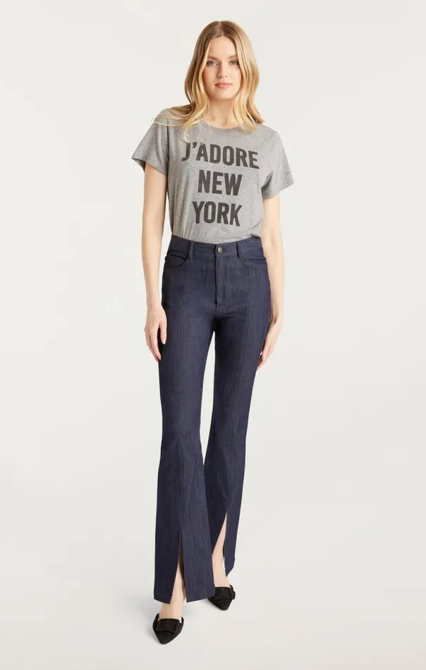 Cinq Sept J039adore New York Tee Heathergreyblack Women Tees