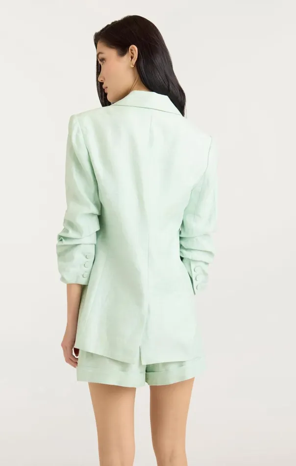 Cinq Sept Linen Kylie Blazer Mintydelight Women Blazers