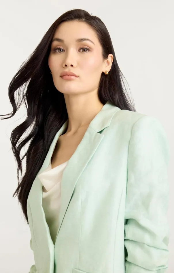 Cinq Sept Linen Kylie Blazer Mintydelight Women Blazers