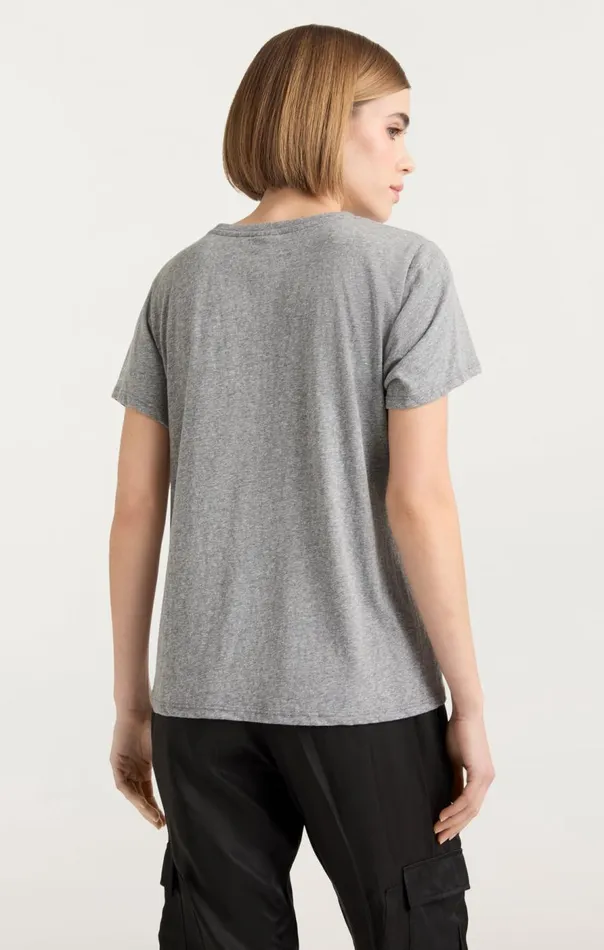 Cinq Sept Love NYC Tee Heathergreywhite Women Tees