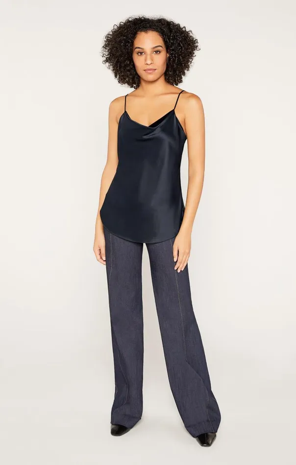 Cinq Sept Marta Cami Navy Women Tank Tops and Camisoles