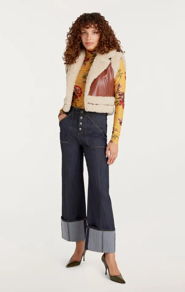 Cinq Sept Nadia Vest Ivorymahogany Women Outerwear