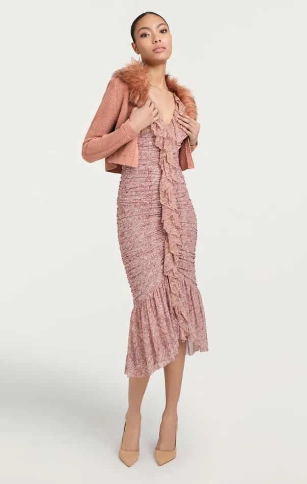Cinq Sept Paola Dress Blushermulti Women Midi
