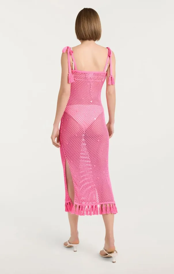 Cinq Sept Sequin Kerry Dress Neonpink Women Coverups