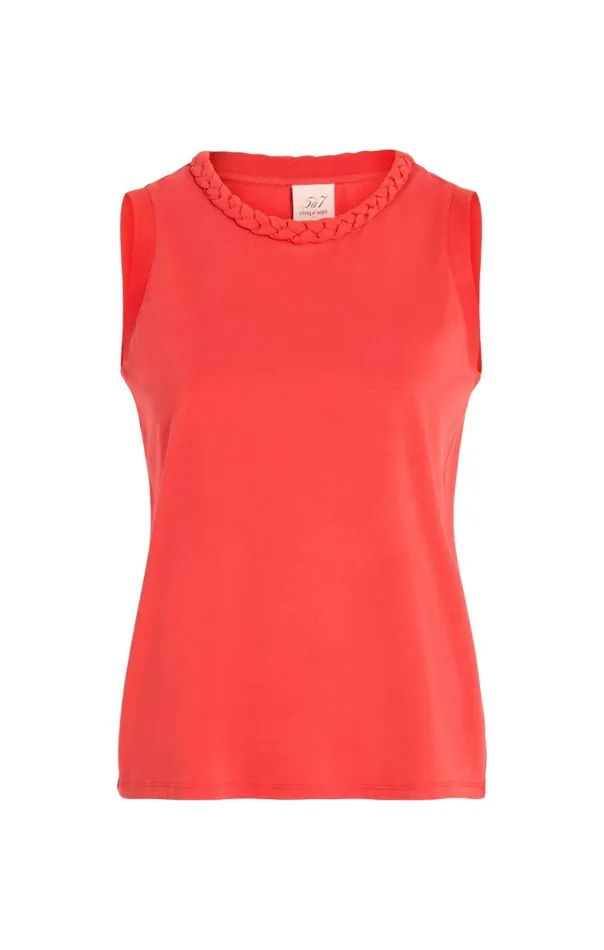 Cinq Sept Sleeveless Braided Tee Deeptangelo Women Tank Tops and Camisoles
