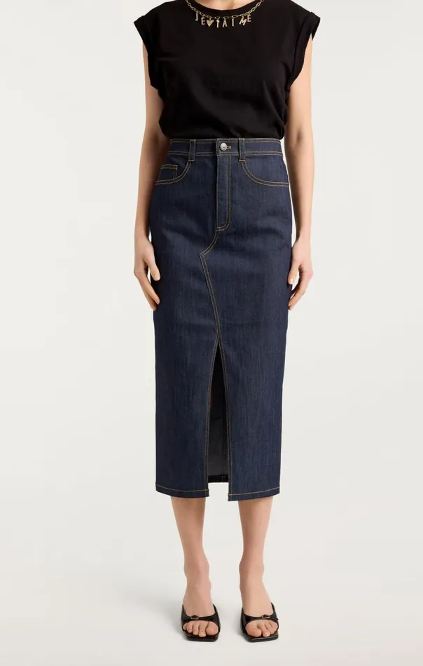 Cinq Sept Tana Skirt Indigo Women Skirts