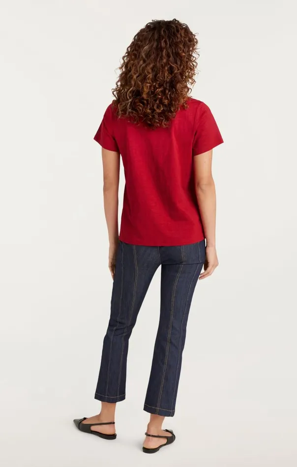 Cinq Sept Toweled L039amour Shrunken Tee Rosewoodnavy Women Tees
