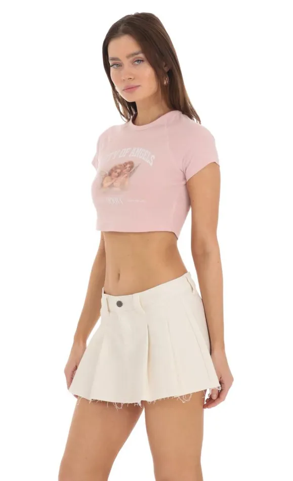 City Of Los Angeles Graphic TShirt Pink Women LUCY IN THE SKY Tshirts City Of Los Angeles Graphic TShirt Pink Women LUCY IN THE SKY Tshirts
