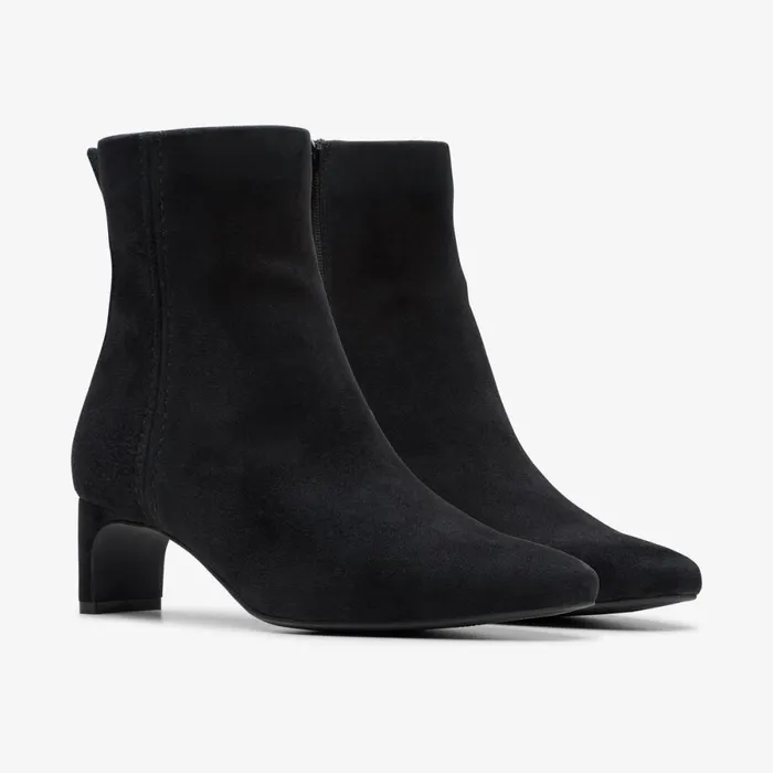 Clarks Ankle Boots Edina Up Black Suede 8211 Women