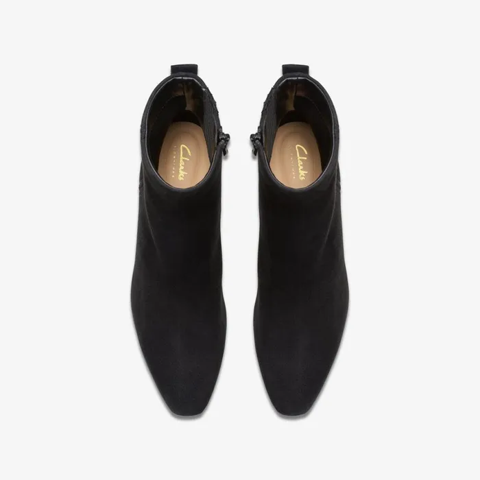 Clarks Ankle Boots Edina Up Black Suede 8211 Women
