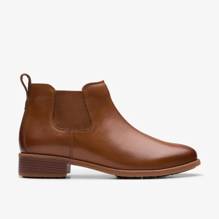 Clarks Ankle Boots Havisham Top Ankle Boot Tan Leather 8211 Women