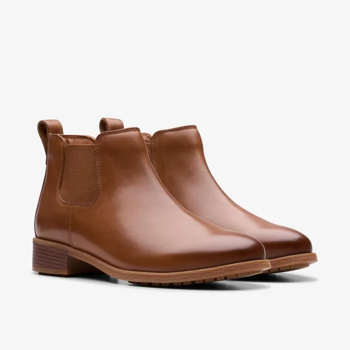 Clarks Ankle Boots Havisham Top Ankle Boot Tan Leather 8211 Women
