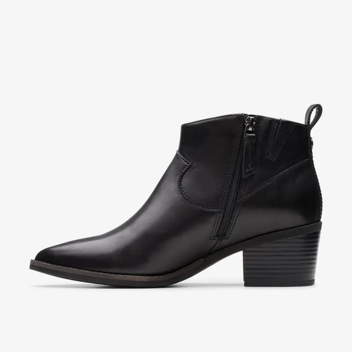 Clarks Ankle Boots Morzine Sky Ankle Boot Black Leather 8211 Women