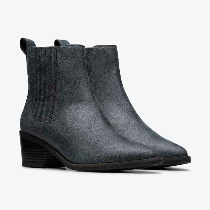 Clarks Ankle Boots Morzine Top Ankle Boot Pewter Metallic 8211 Women