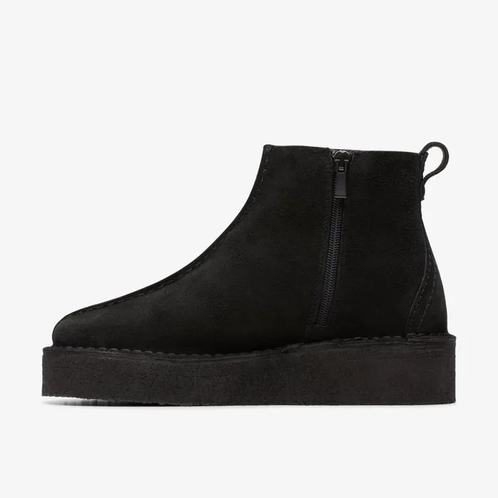 Clarks Ankle Boots Trek Wedge Ankle Boot Black Suede 8211 Women
