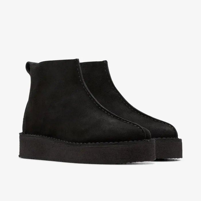 Clarks Ankle Boots Trek Wedge Ankle Boot Black Suede 8211 Women
