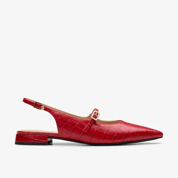 Clarks Ballet Pumps Sensa 15 Shine Red Interest 8211 Women